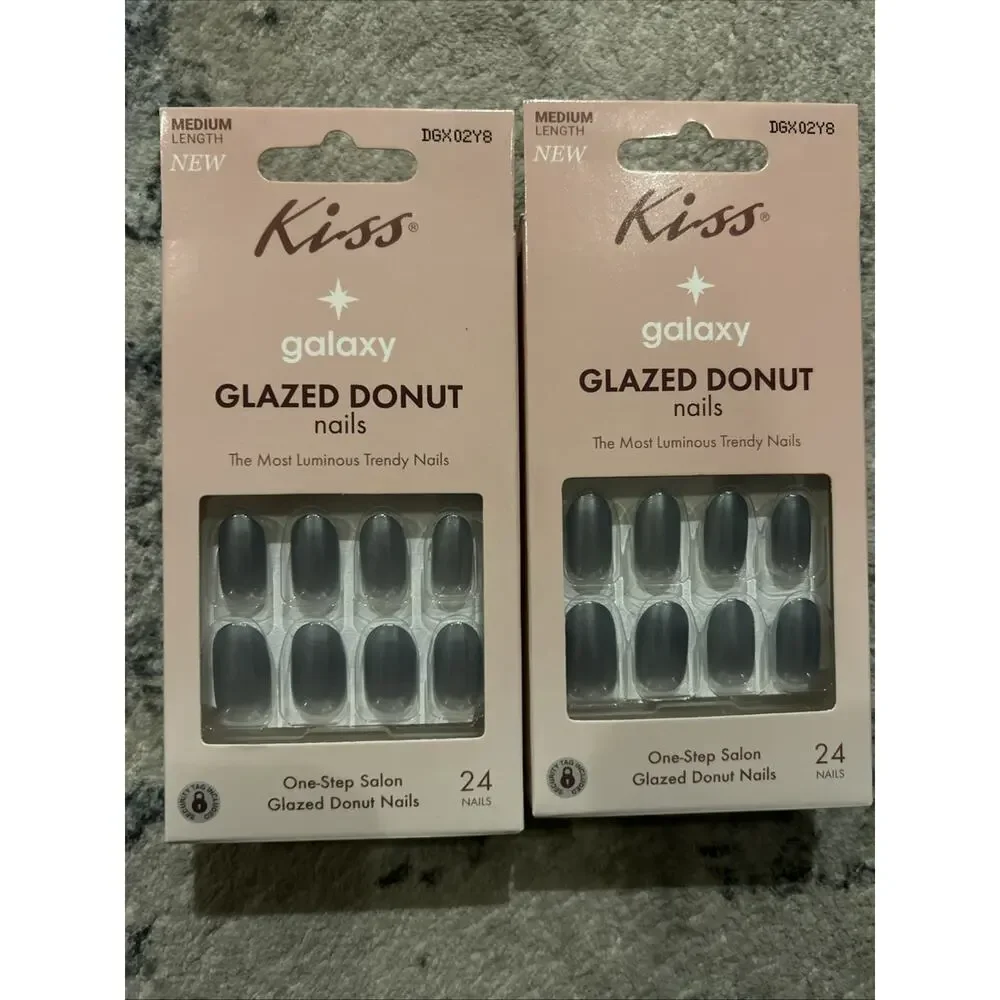 Kiss Galaxy Glazed Donut Nails My Galaxy DGX02Y8 Medium Length 2 Boxes 48ct‎